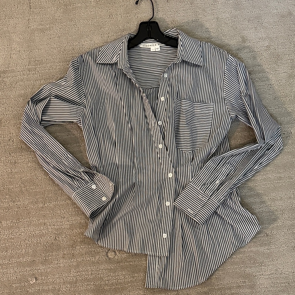 Veronica Beard Striped Button Down Rosamund Shirt
